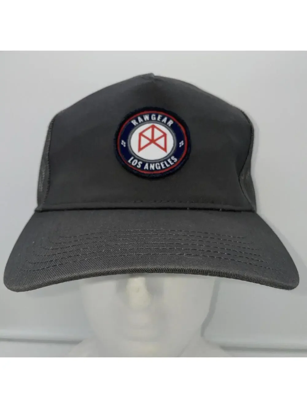 Rawgear Los Angeles California Distressed Mesh Trucker Snapback Hat Cap Fitness